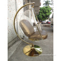 Bubble Chair Modern design Acrylic Bubble Chair Egg Chair in brass gold chrome steel contemporary living room chair swivel Manufactory